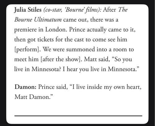 Prince, always.