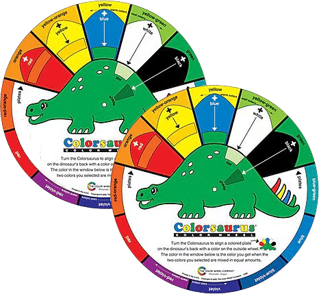 The Color Wheel Company Colorsaurus Children's Color Wheel, Multicolored (CWX3457-2)