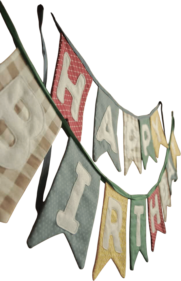 Fabric birthday banner