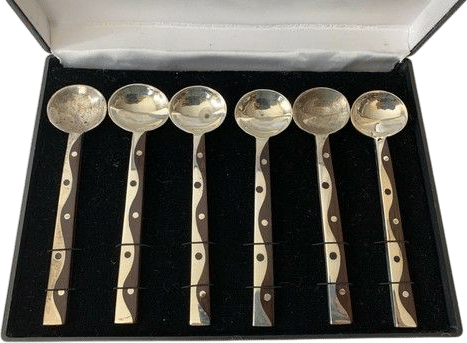 JV Violante Ulrich Norma Shafer Oaxaca Sterling Silver Spoon Set