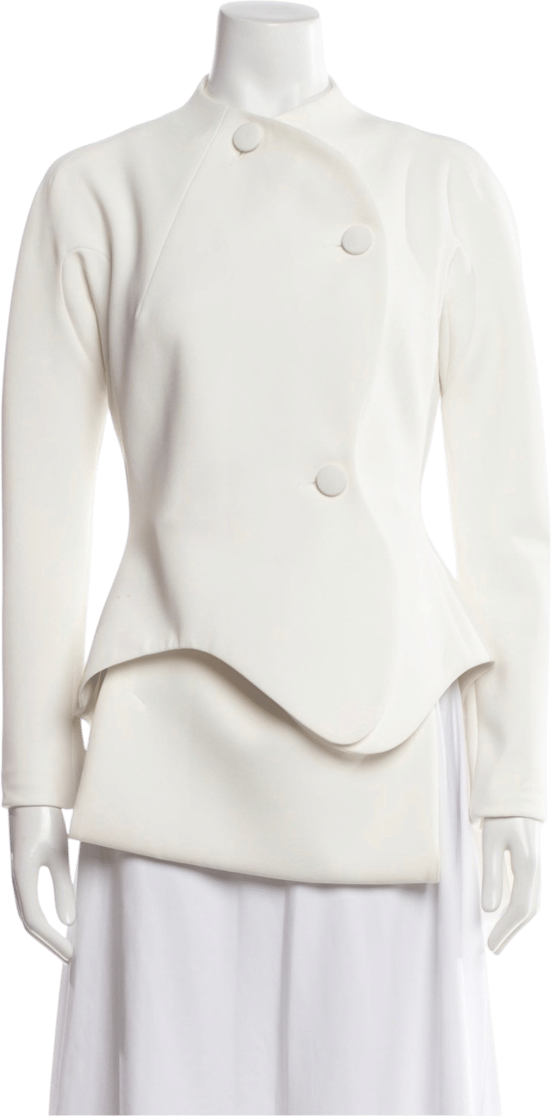 A.W.A.K.E. Mode Asymmetric Peplum Blazer
