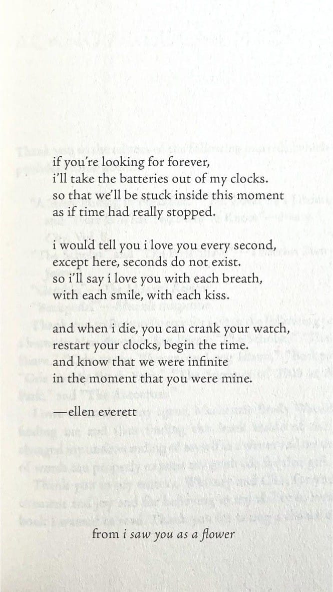 untitled from "i saw you as a flower: A Poetry Collection" (Ellen Everett)