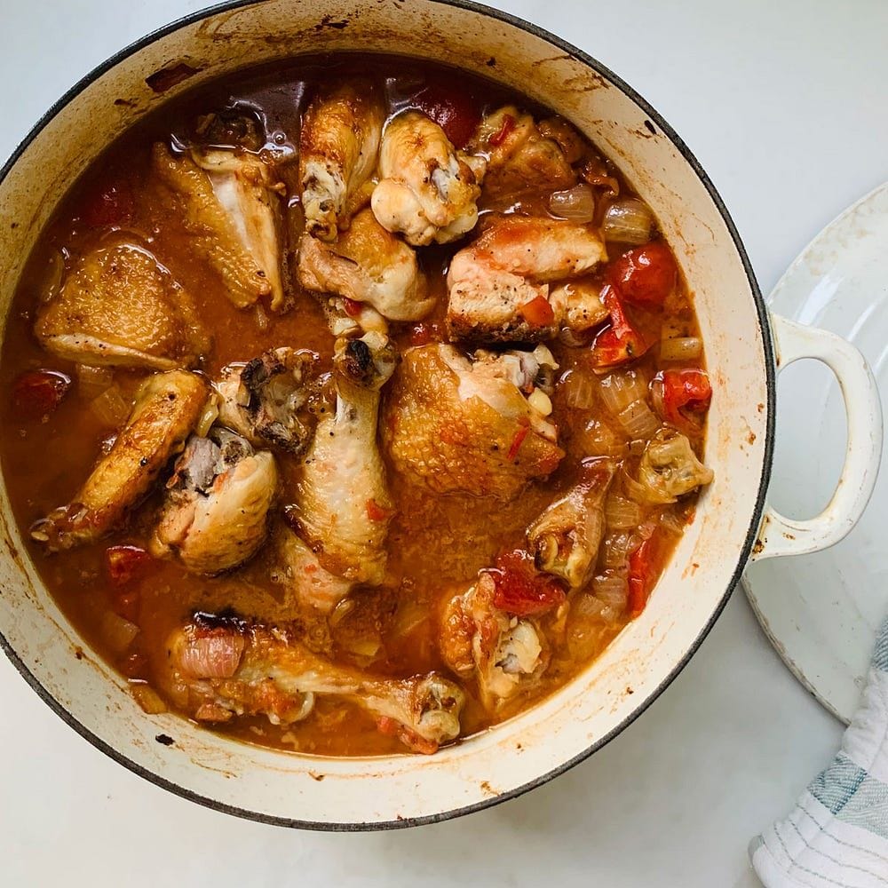 Braised Chicken with Red Wine