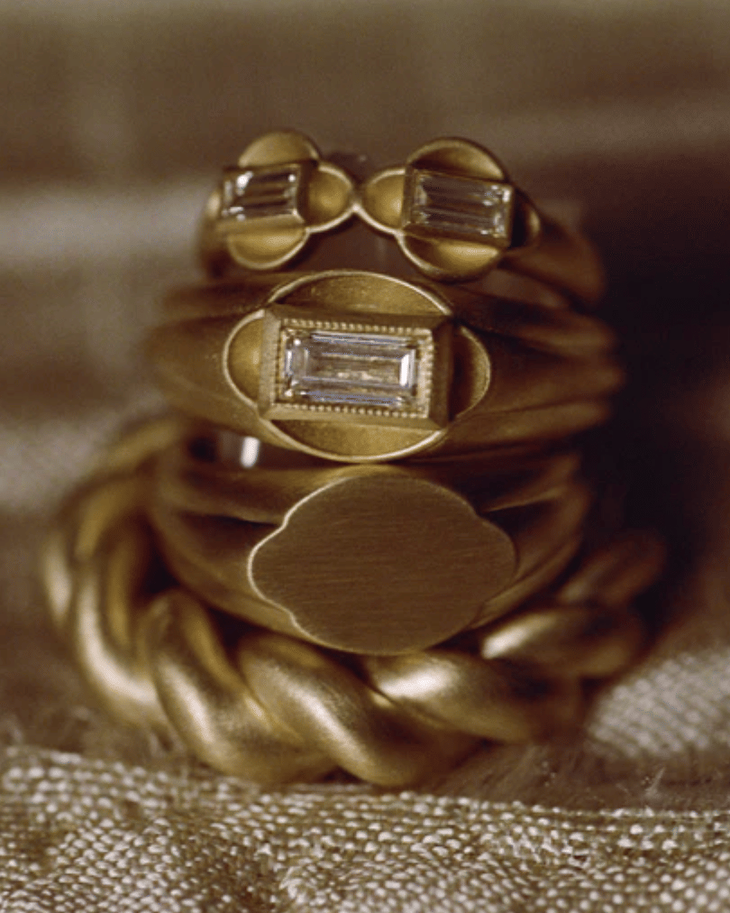 Diptych Ring (Diamond) (J.Hannah)