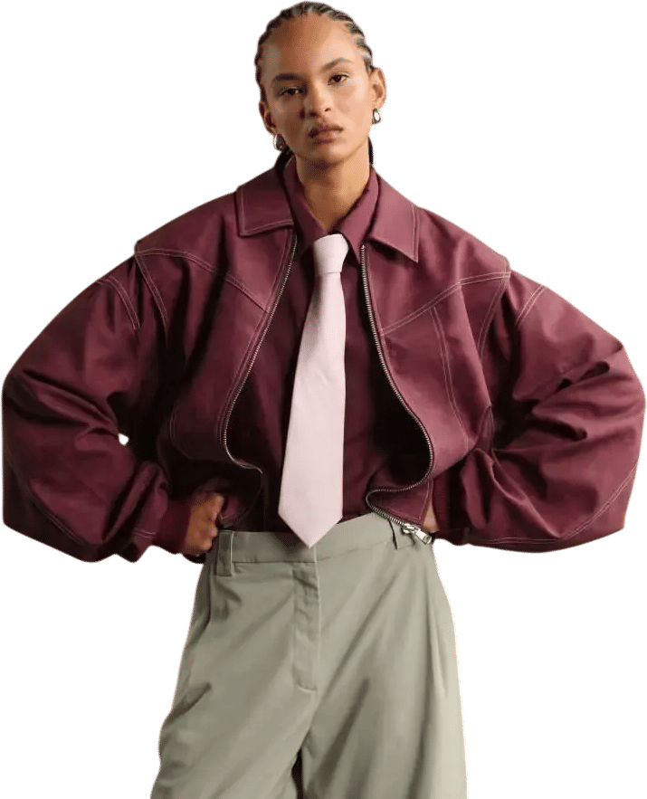 Vista Vegan Leather Bomber Jacket