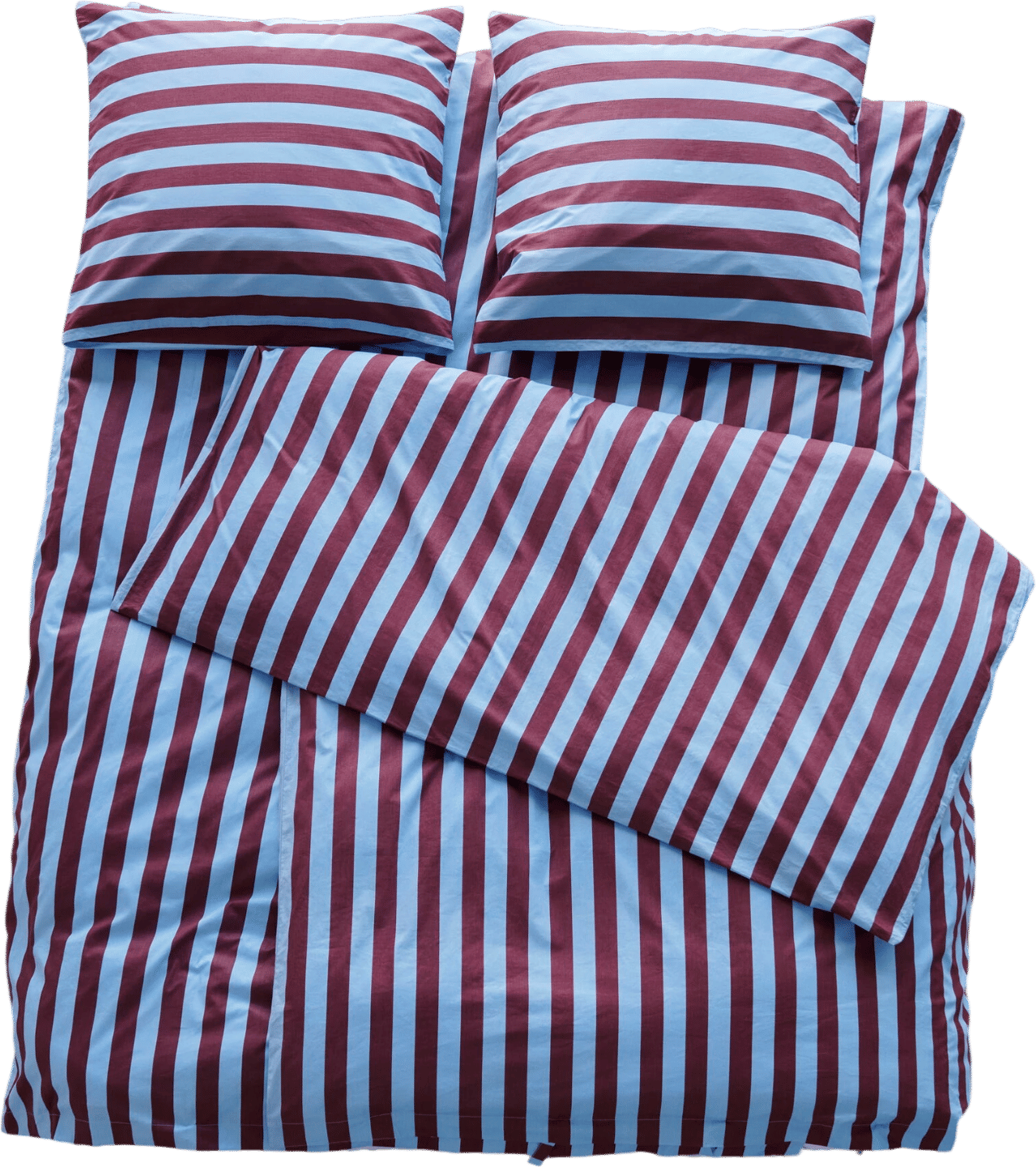 HAY Duvet Cover in Sky Blue x Bordeaux