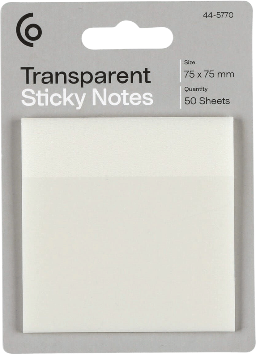 Transparent sticky notes