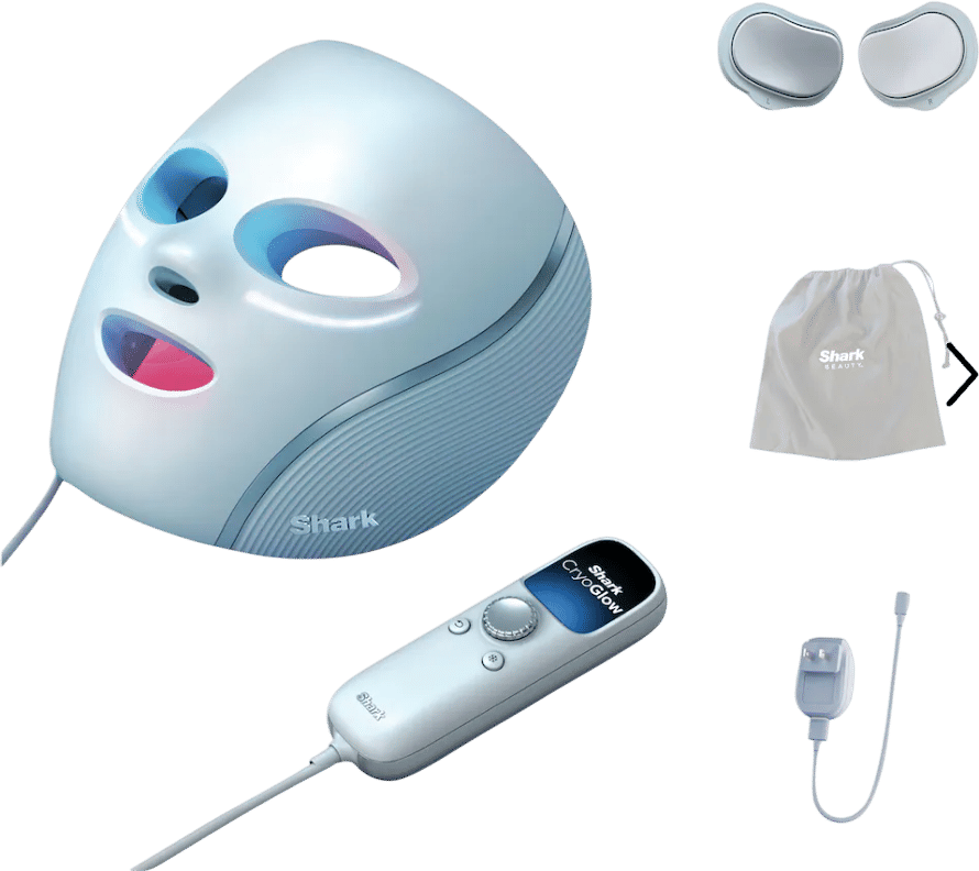 CryoGlow™ Cooling + LED Face Mask & Facial Glo Skin Tool