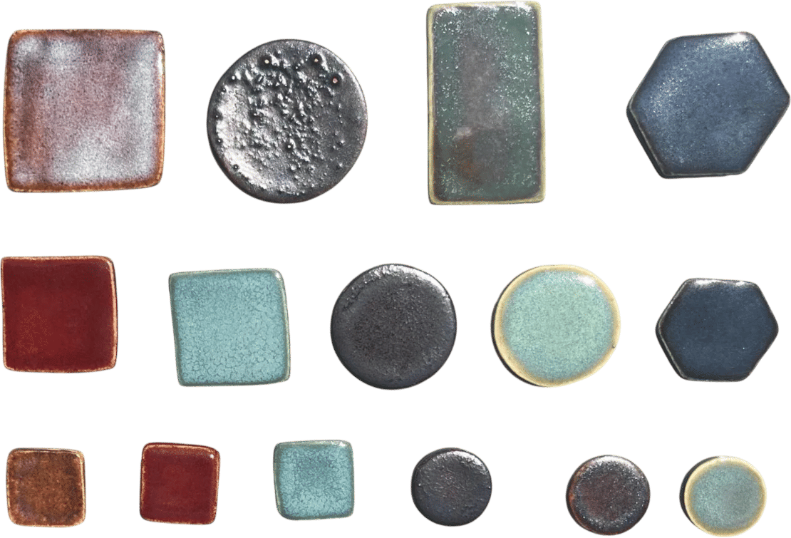 Handmade Ceramic Refrigerator Magnets - Matching Sets of 4