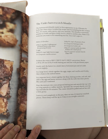 violet butterscotch brownies