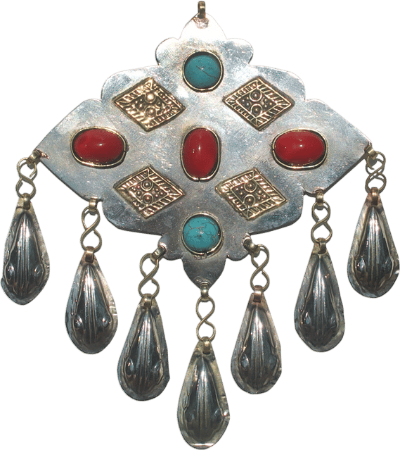 vertigo jasper + turquoise teardrop amulet
