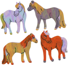 Stickermagic Pearlie Tear-off Stickers Dartmoor Ponies