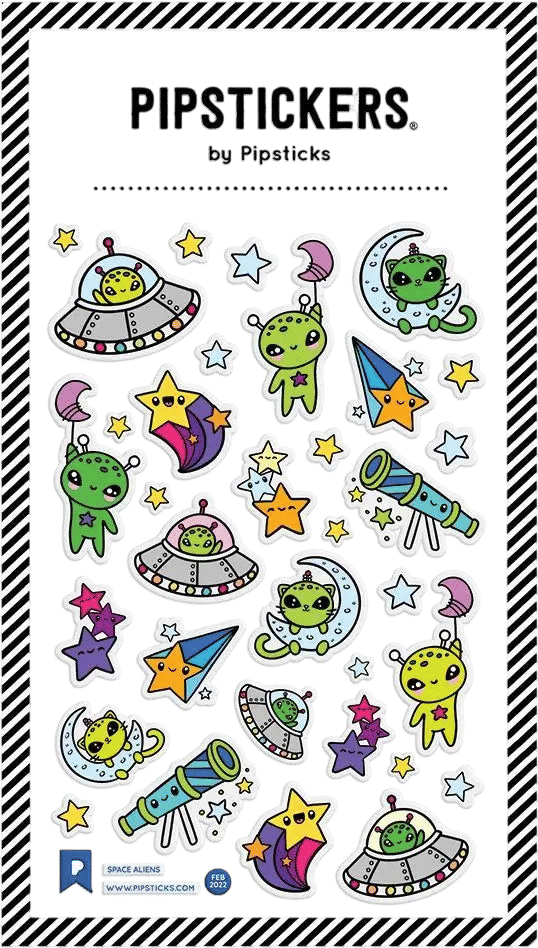 Pipsticks Puffy Space Aliens Stickers