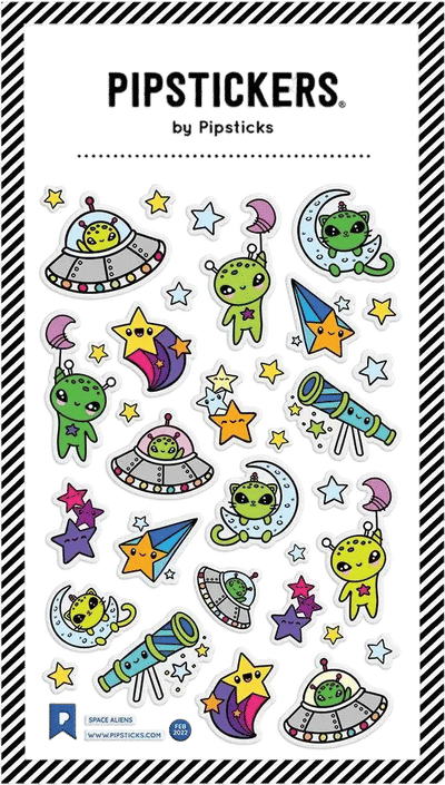 Puffy Space Aliens Stickers