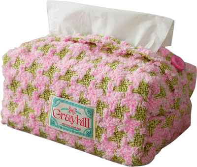 Pink Tissue Box Cover