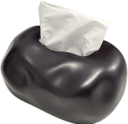 Bubbly ceramic tissue box cover
