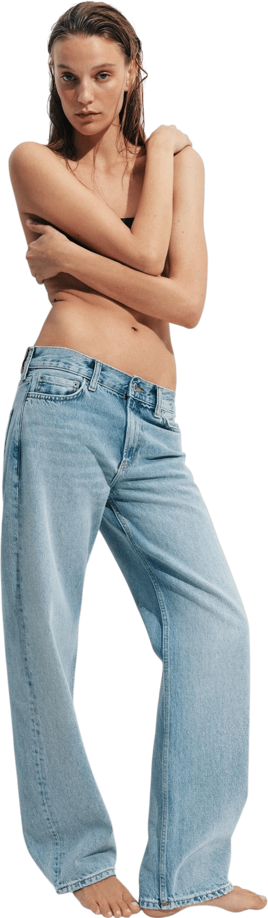 Low Rise Straight Leg Jeans