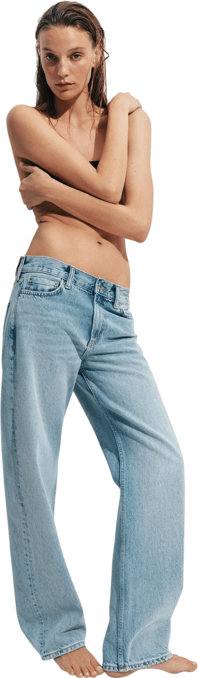 Low Rise Straight Leg Jeans