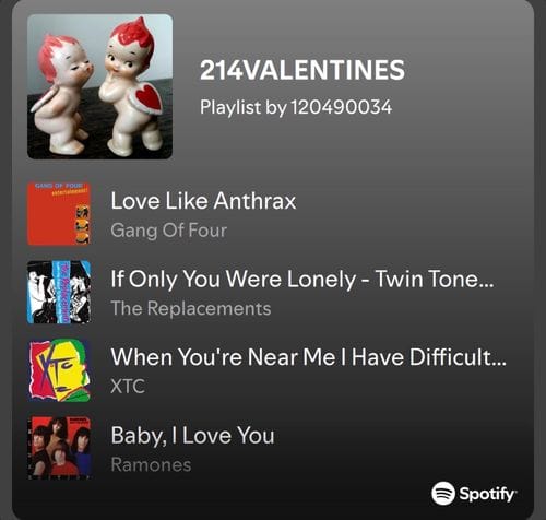 My Special Valentines Day Playlist