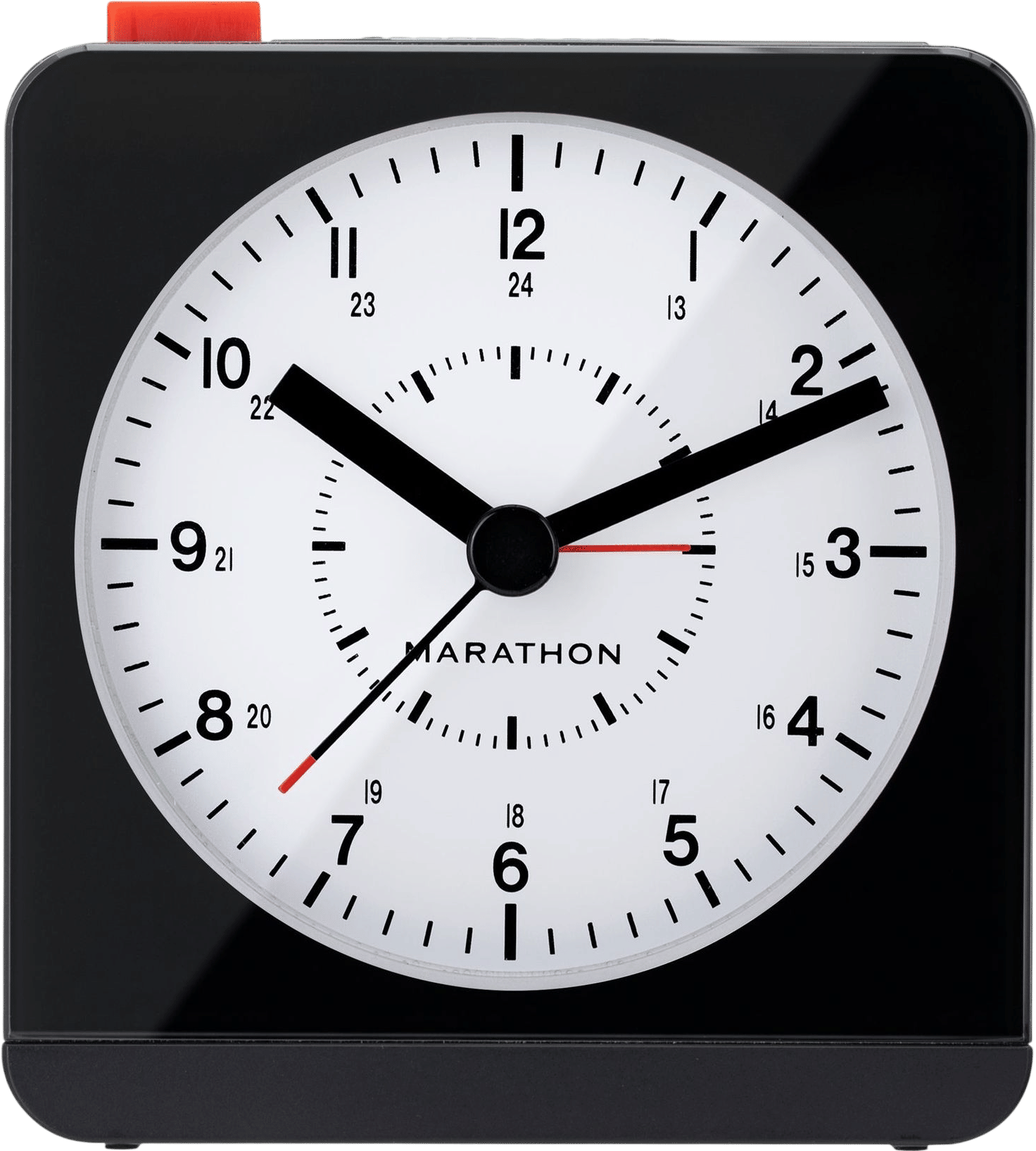 Analog Desk Alarm Clock with Auto Backlight /// Marathon