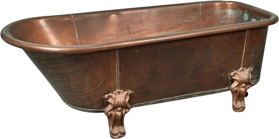 Antique Ewart & Son Copper Roll Top Bathtub