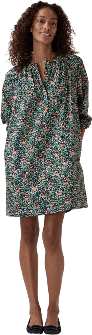 Callie Dress in Navy/Multi (Liberty Fabric)