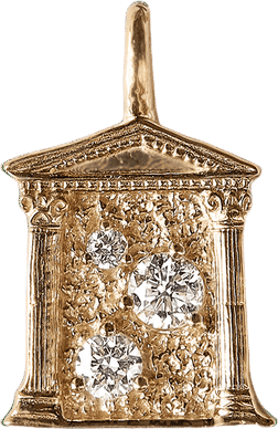 the shrine 3 diamond pendant by common era