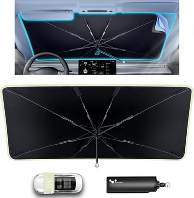 Umbrella-Style Car Sun Shade