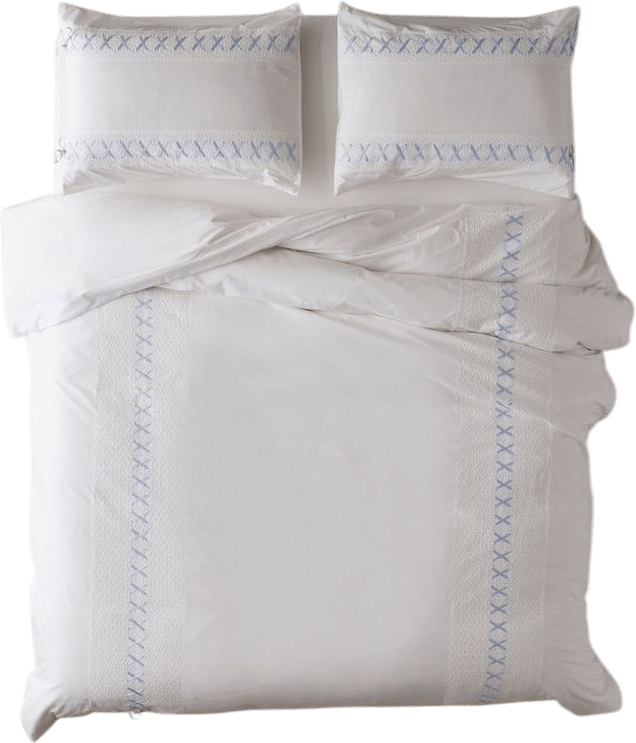 Eyelet Lace Detail Duvet Cover