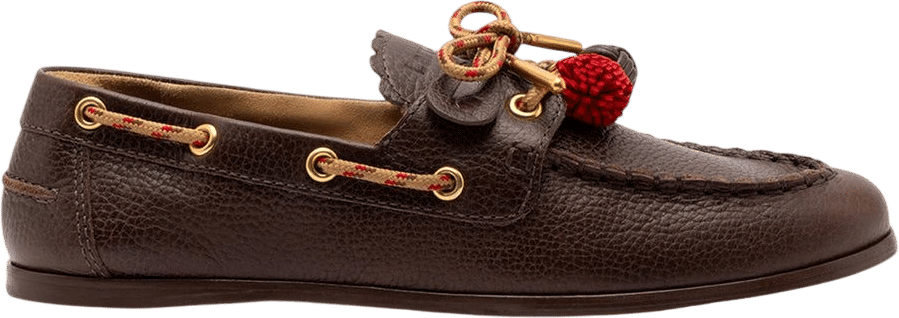 Cyprus Boat Shoe In Brown Leather