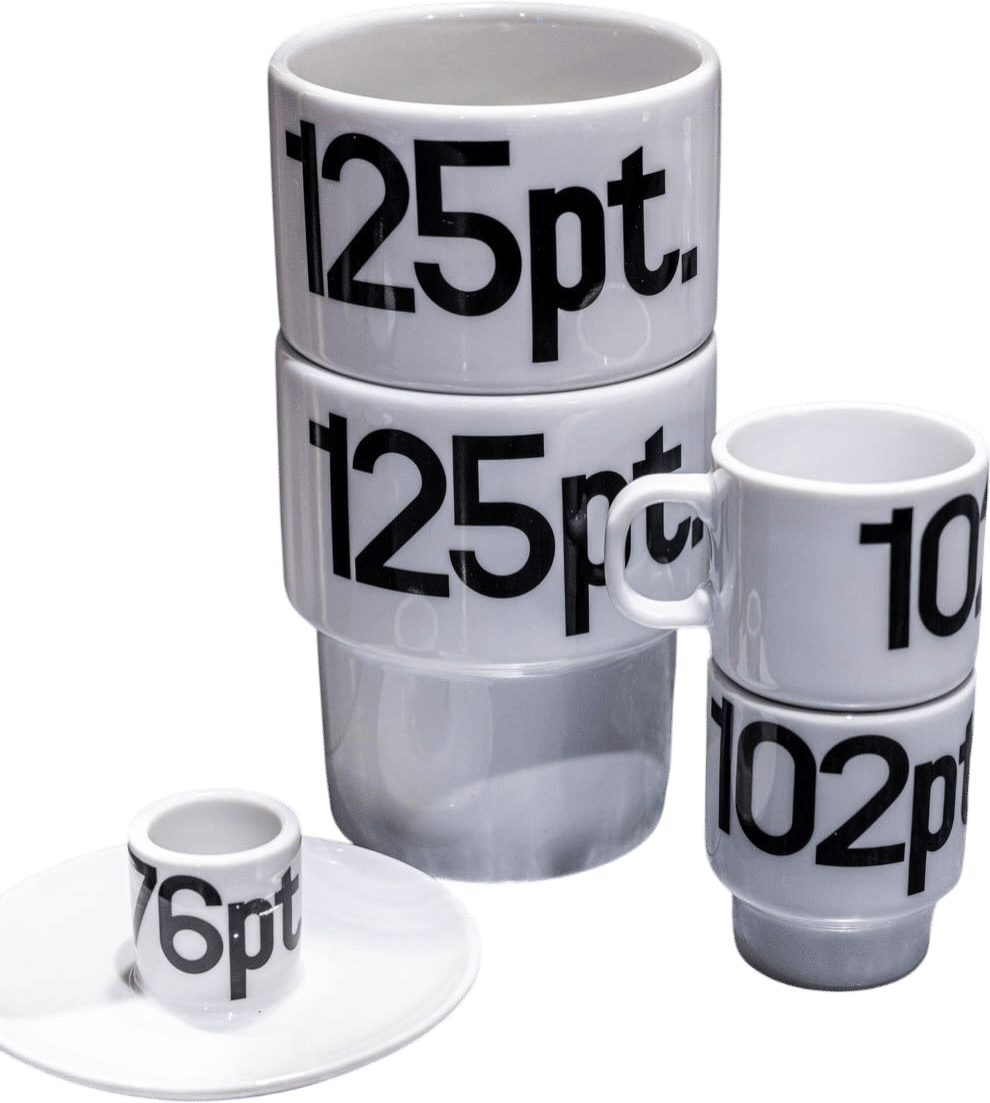 mugs with font size
