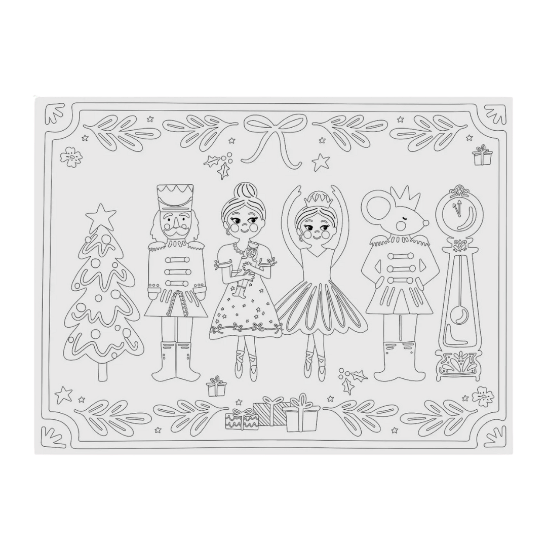 Nutcracker Christmas Coloring Placemats from Emery's Playhouse