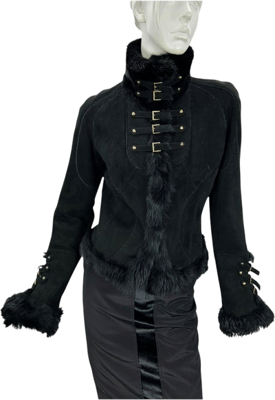 Fall/Winter 2004 Black Suede Mink Shearling Jacket
