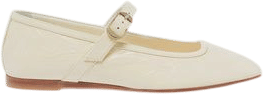 Ballet Mary Jane / Ecru Naplack Leather