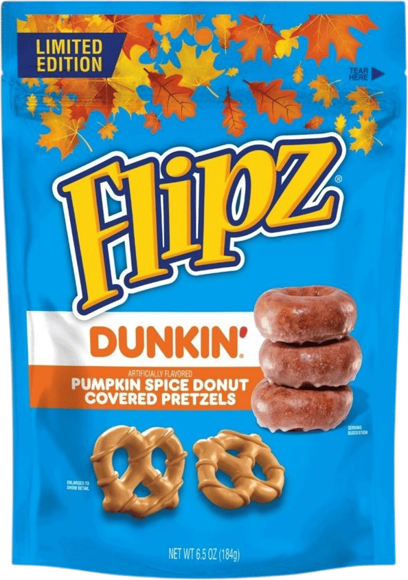 flipz x dunkin pumpkin spice donut covered pretzels