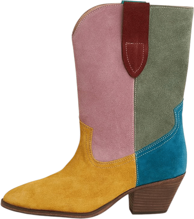 Mid-Calf Suede Cowboy Boot | Charlotte Stone