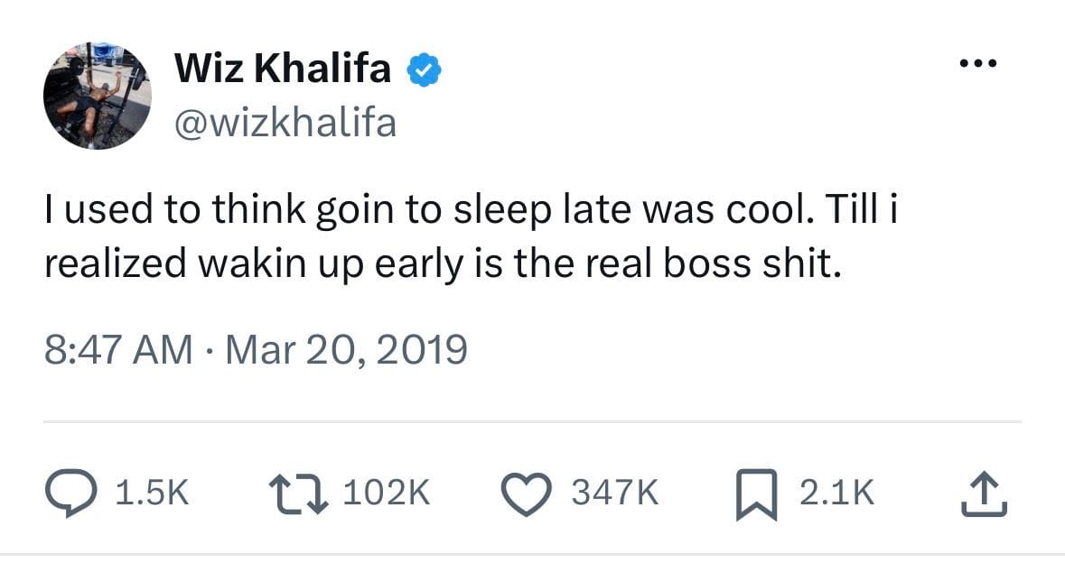Waking up at 6am
