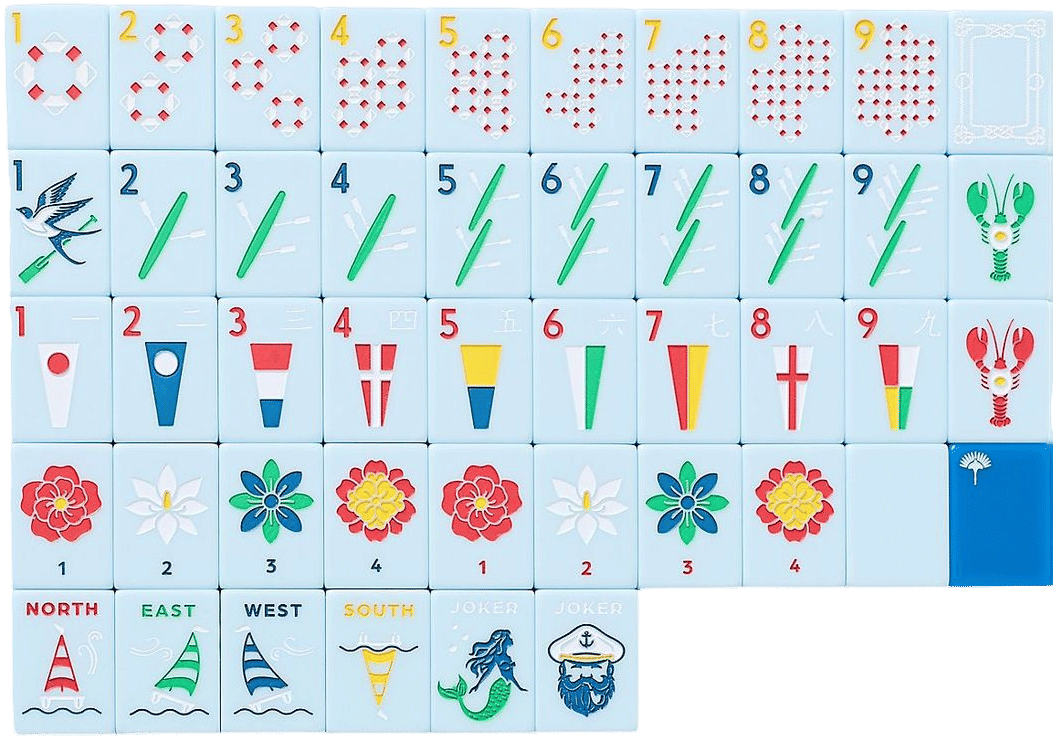 Charleston Mahjong Club Tile Set