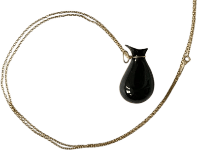 Elsa Peretti Black Jade Bottle Necklace