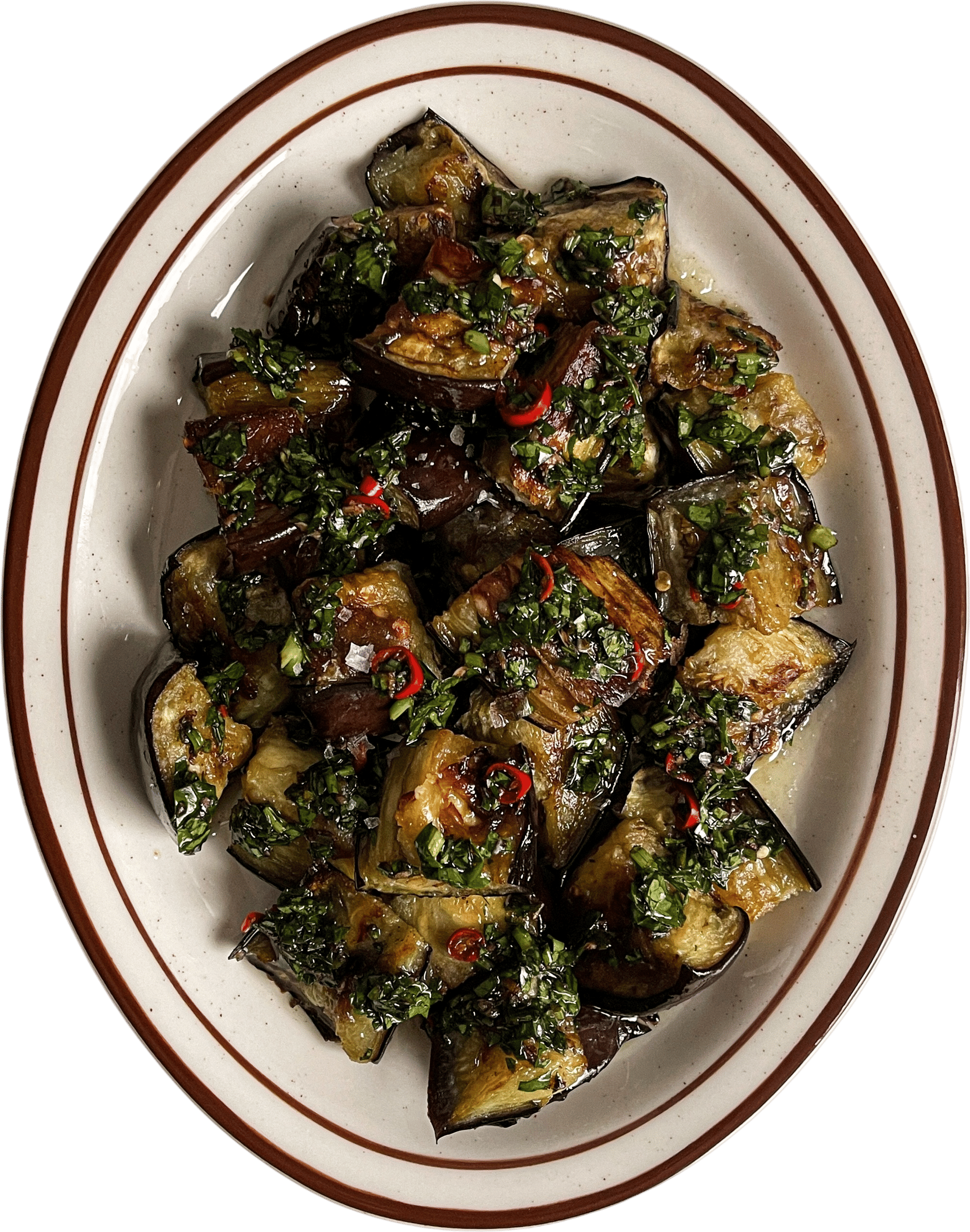 Roasted Eggplant with Chimichurri