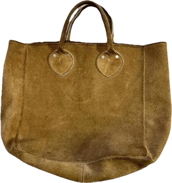 Vintage 60s/70s Brookstone Suede Leather Bag Tote Boho Western