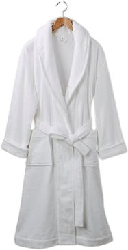 fluffy white robe