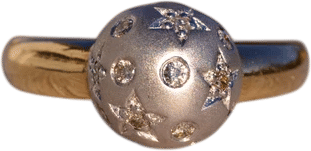 Celestial Ring with Diamond Star Dome