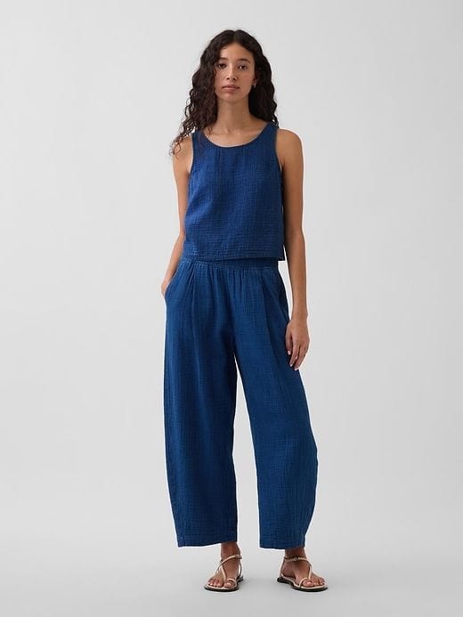 Gap Cotton Gauze Denim Easy Pants
