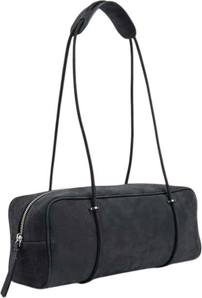 BY FAR Kimberly Nubuck Shoulder Bag