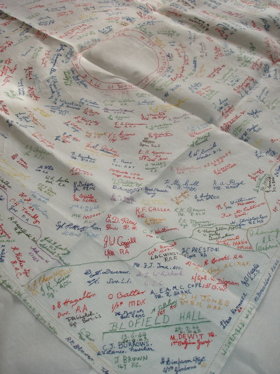 Embroidered guest book