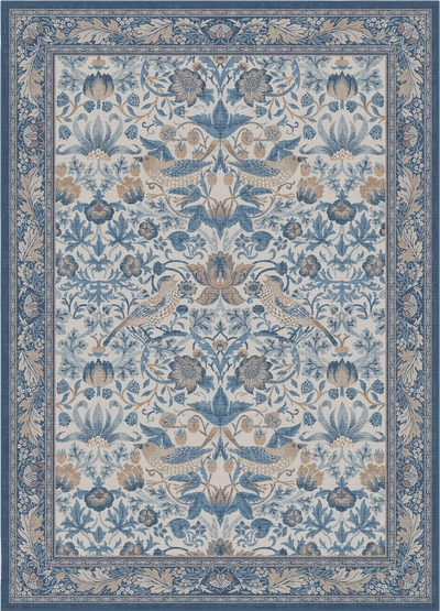 Strawberry Thief Indigo & Ivory Rug