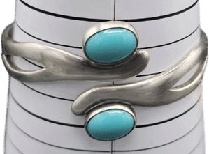 Sterling silver and turquoise bracelet