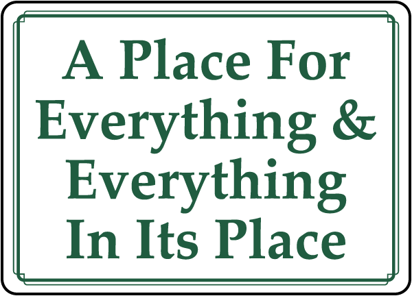 A Place for Everything