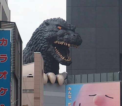 Godzilla and the city of Tokyo